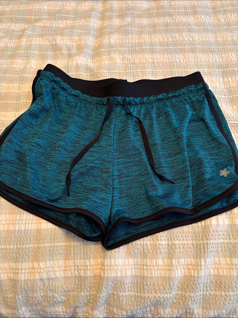 tek gear Teal and Black Athletic Shorts